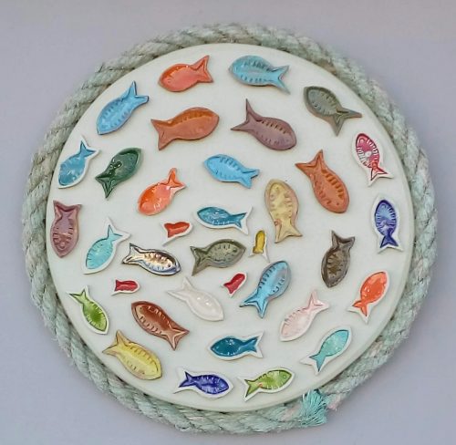 Wall Decoration With Ceramic Fish Otro Mar Ceramic Artworks