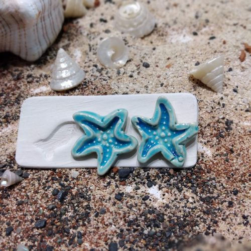 ceramic starfish earring studs