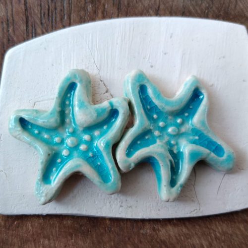 ceramic starfish earring studs